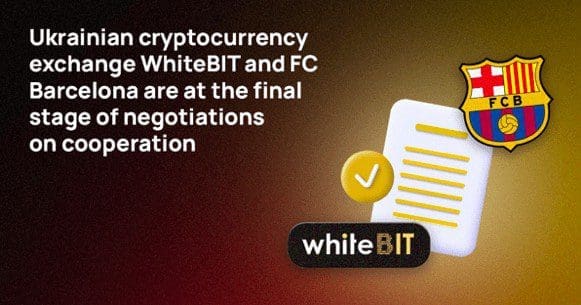 Logo van de Oekraïense cryptocurrency exchange WhiteBIT kan verschijnen op het tenue van de legendarische Spaanse voetbalclub