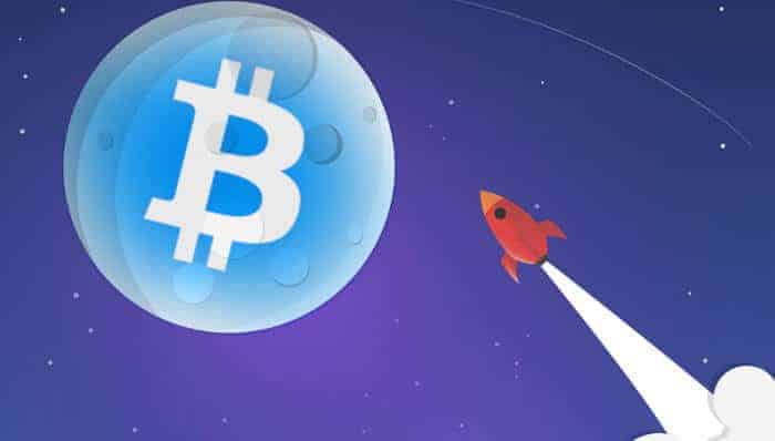 Bitcoin prijs naar de maan