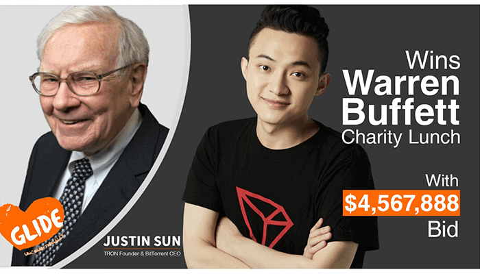 TRON's Justin Sun had eindelijk zijn meeting met Warren Buffett van $4,5 miljoen