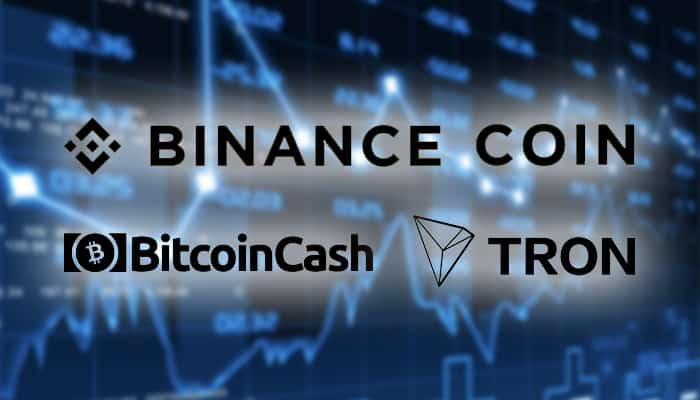 bitcoin_cash_BCH_en_binance_coin_BNB_stijgen_door_TRON_TRX_zakt_terug