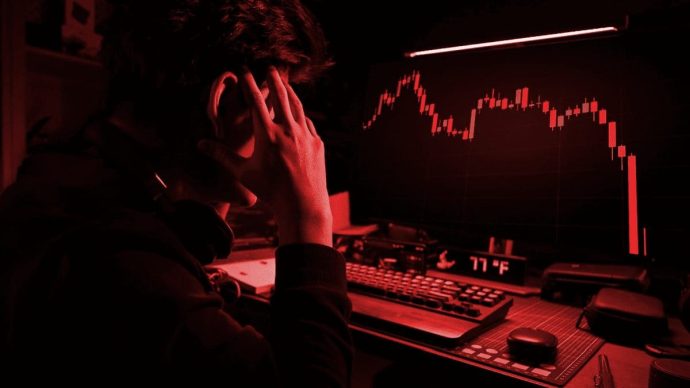 Dalende crypto koers