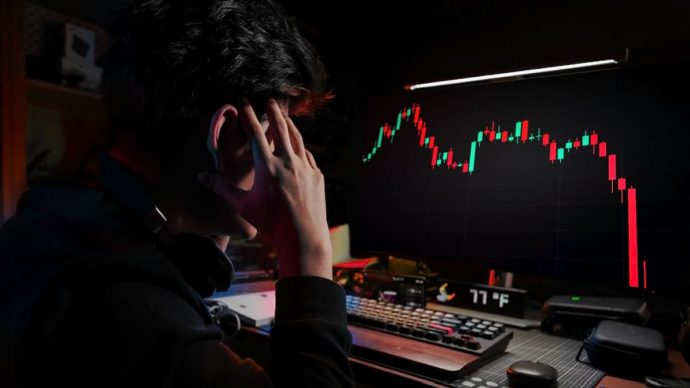 Crypto handelaar is bezorgd vanwege koersdaling