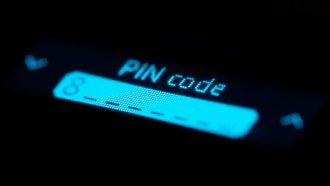 pincode op een scherm van een crypto wallet zoals LEdger