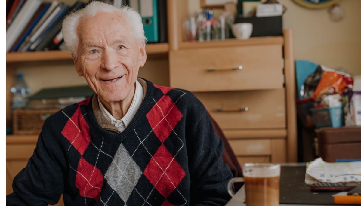 98-jarige-man wordt miljonair =na 70 jaar oude