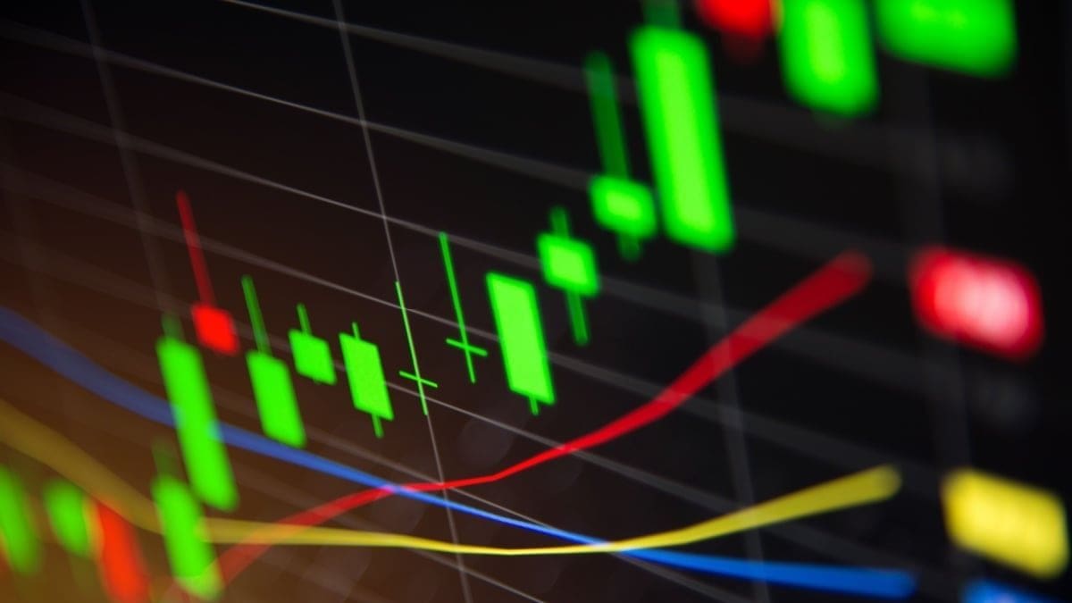 stijgende grafiek groen candle, crypto