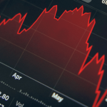rode grafiek van een onbekende cryptomunt