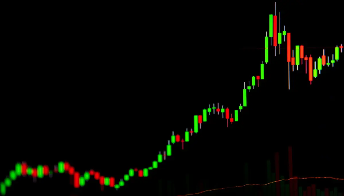 koersgrafiek van een onbekende cryptomunt