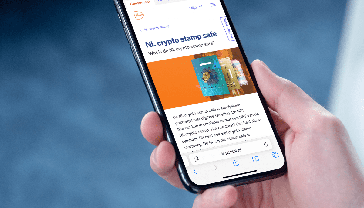 PostNL zet volgende stap in crypto met zeldzame nieuwe NL crypto stamp safe