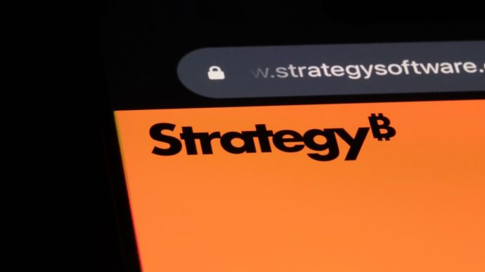 De website van bitcoin-bedrijf Strategy