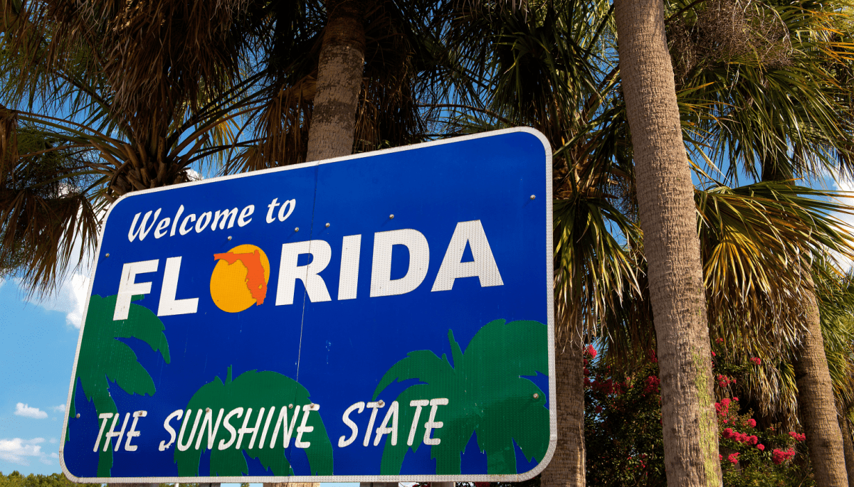 Afbeelding van welkomstbord voor Florida