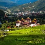 Een afbeelding van Thimphu, de hoofdstad van Bhutan, een land in Zuid-Azië dat waterkracht gebruikt om bitcoin (BTC) mee te minen