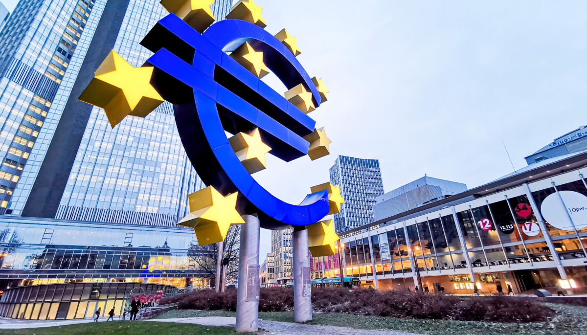 Logo en kantoor van Europese Centrale Bank Logo en kantoor van Europese Centrale Bank