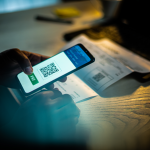 Bitcoin transactie via mobiele wallet