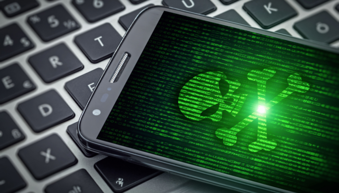 foto van gehackte telefoon