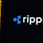 Ripple logo op een telefoon.