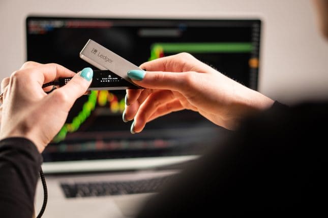 Ledger nano voor computerscherm