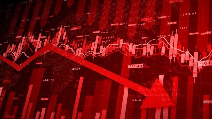 Dalende aandelen koersen