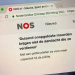 Een afbeelding van de voorpagina van de website Nederlandse Omroep Stichting (NOS)