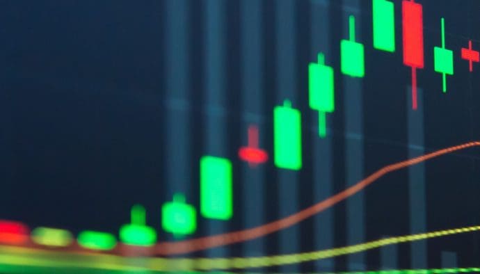 Financial background stock market graph