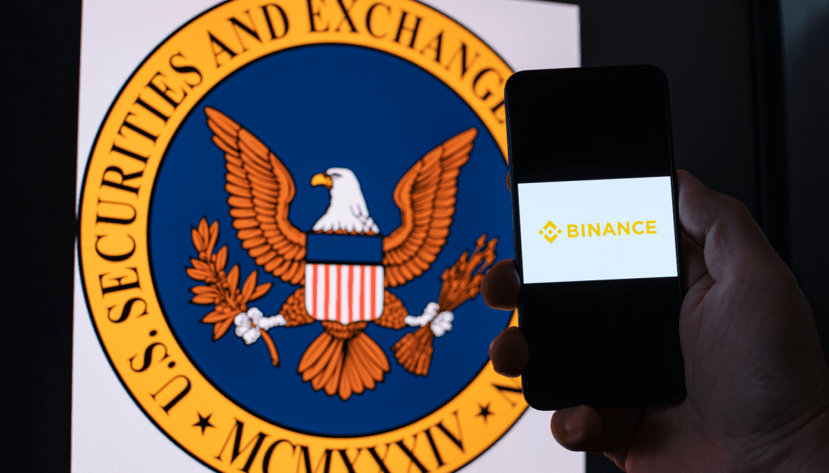 Foto van Binance en SEC logo's