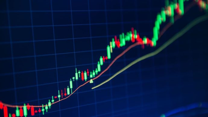 Stijgende koersgrafiek