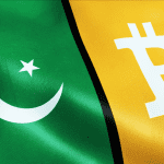 Vlag van Pakistan en Bitcoin