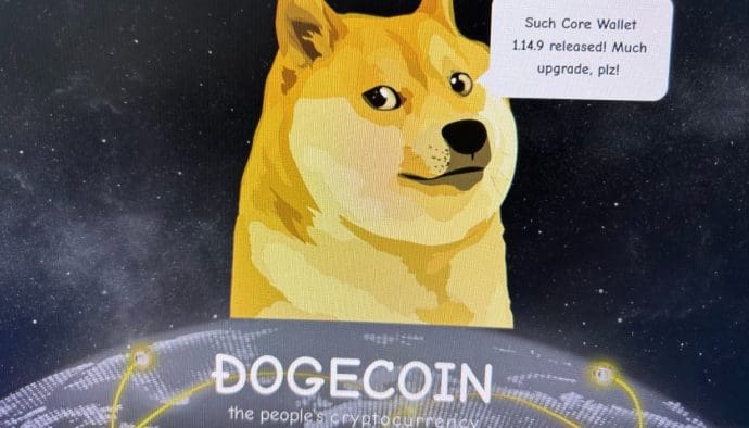 Foto: Homepage van Dogecoin