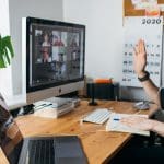 Man heeft online meeting
