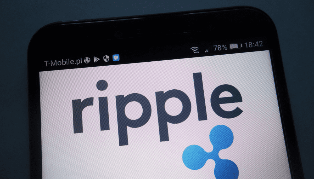 Afbeelding van Ripple logo op mobiel