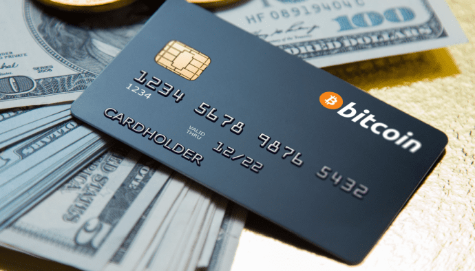 Foto van een Bitcoin betaalkaart