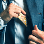 Man stopt 50 eurobiljet in zak