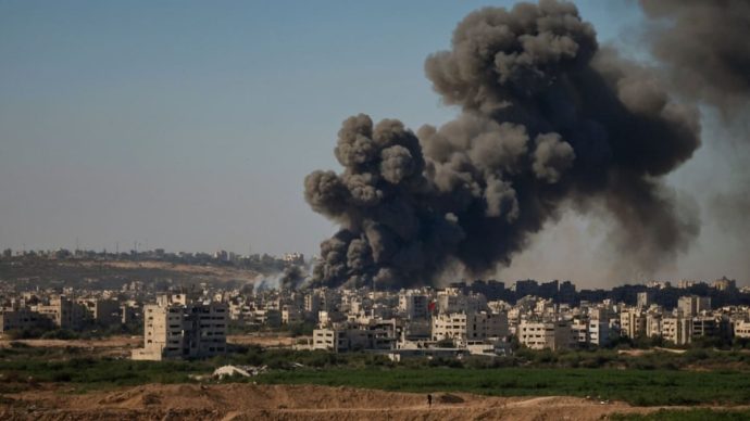 Foto van een bombardement