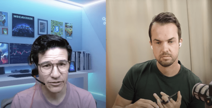 Michael vd poppe en Robby Yung in podcast new era finance