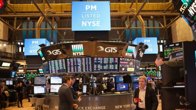 Wall Street (1) foto van de handelsvloer op Wall Street NYSE