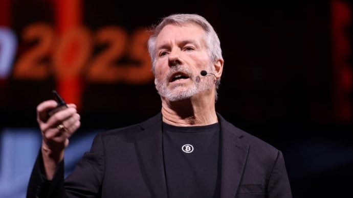 Michael-saylor-geeft-presentatie