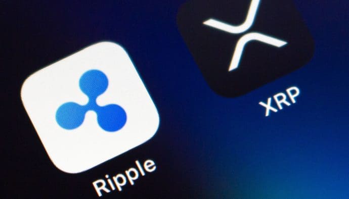 XRP-ripple-logo's-op-telefoon