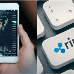 bitcoin koersgrafiek en ripple logo