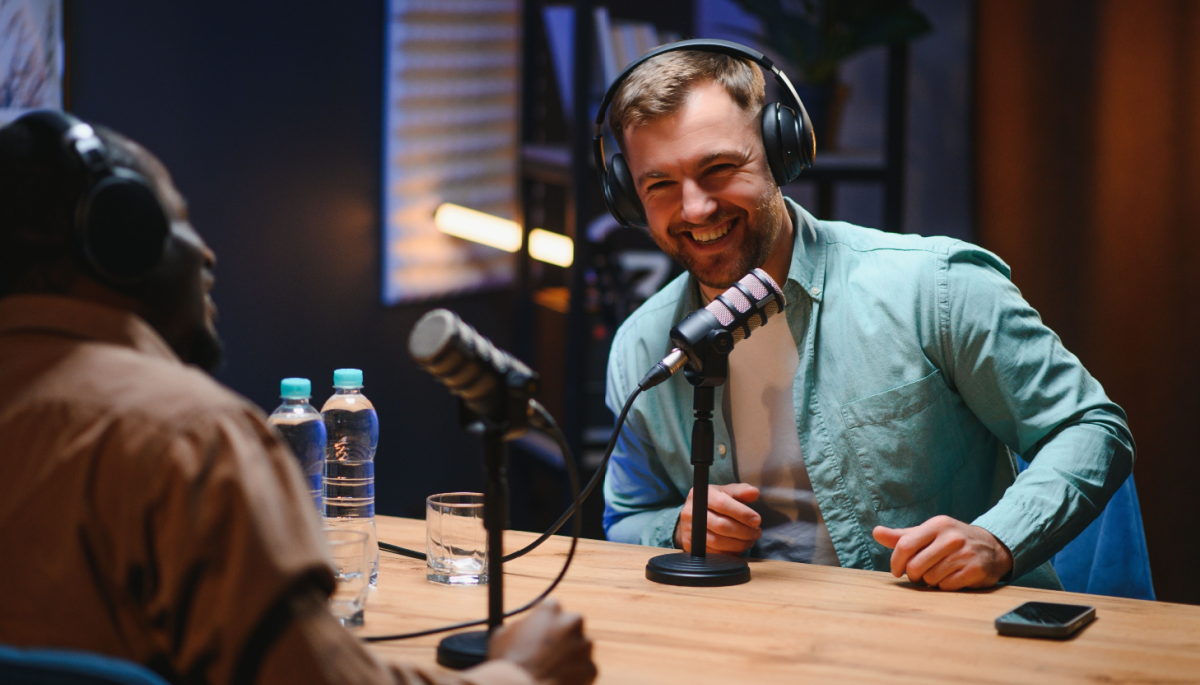 foto van een podcast