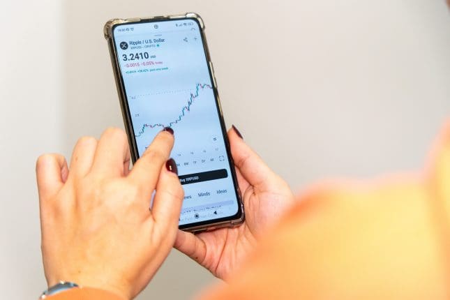 XRP grafiek koers hoog ooit