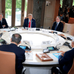 trump en eu leiders aan tafel