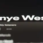 Een afbeelding van de spotify pagina van de wereldberoemde rapper Kanye West