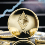 Foto van een Ethereum munt
