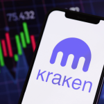 Foto van Kraken logo op mobiel
