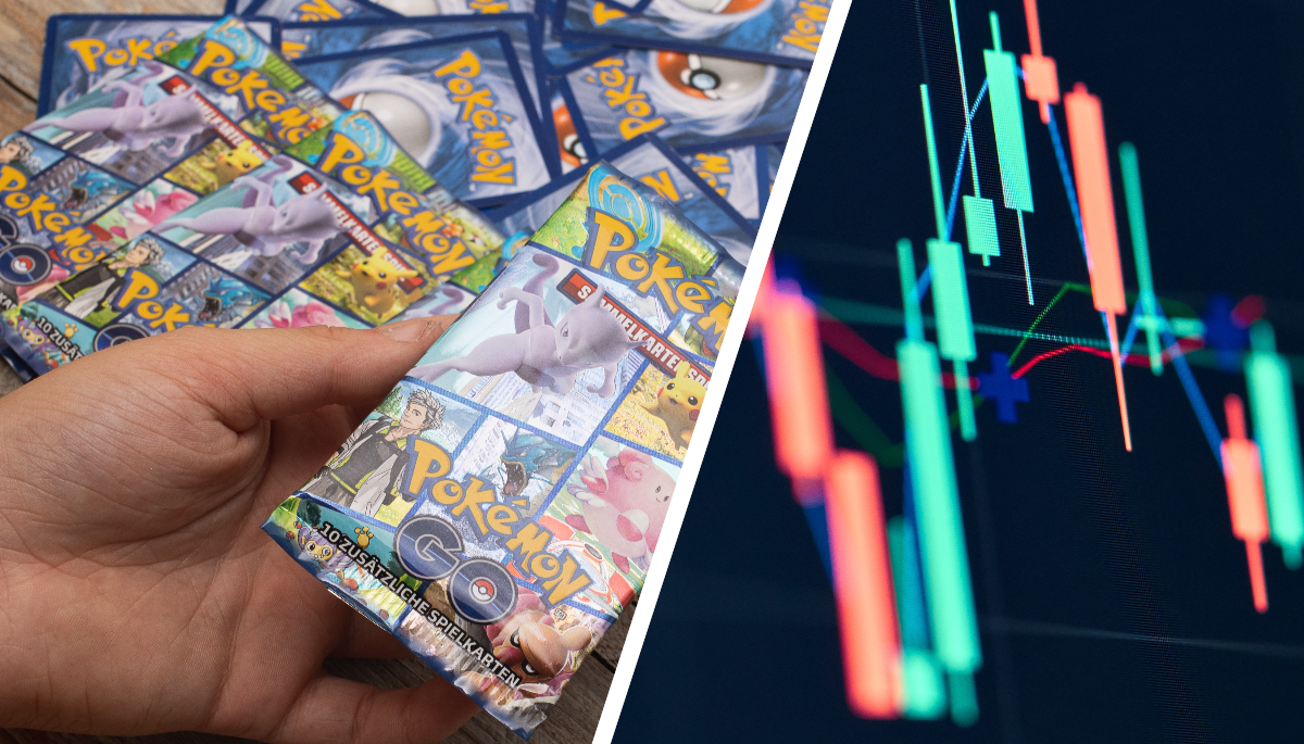 pokemon kaarten en stijgende grafiek