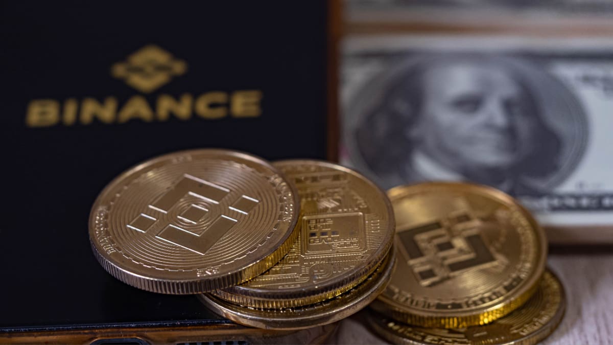 Een afbeelding van de cryptomunt BNB, een altcoin gemaakt door cryptobeurs Binance