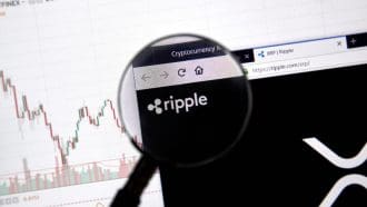 Een afbeelding van een pagina van Ripple, het bedrijf achter XRP