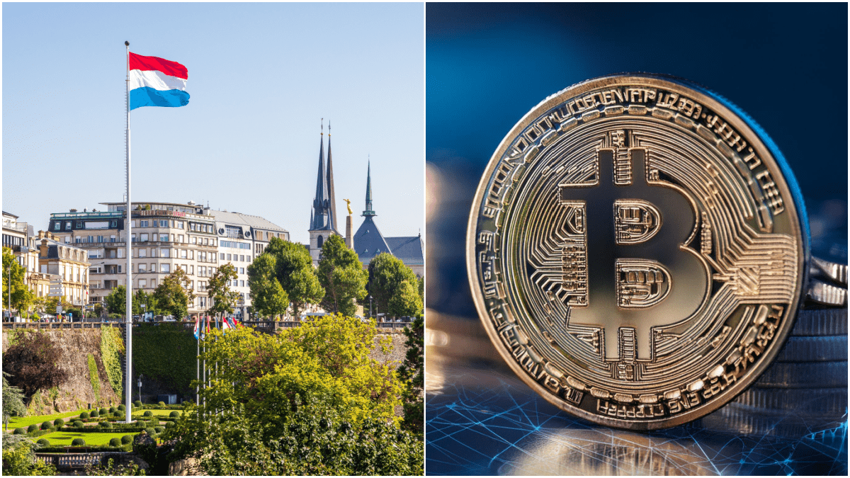 Foto van Luxemburg en Bitcoinmunt