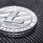 Foto van een Litecoin munt