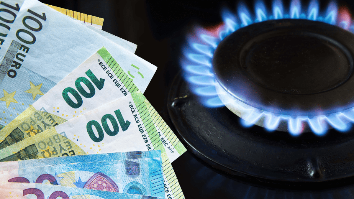 Gasfornuis en eurobiljetten