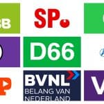 Logo’s van BBB, SP, CDA, Piraten Partij, D66, LP, SGP, BVNL, Volt Logo's van BBB, SP, CDA, Piraten Partij, D66, LP, SGP, BVNL, Volt